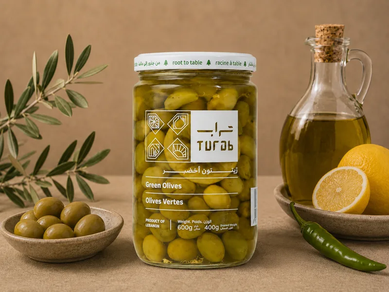 Turab Green Olives 600g