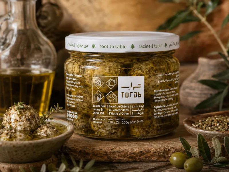 Turab Zaatar Goat Labne Balls in Olive Oil 350g