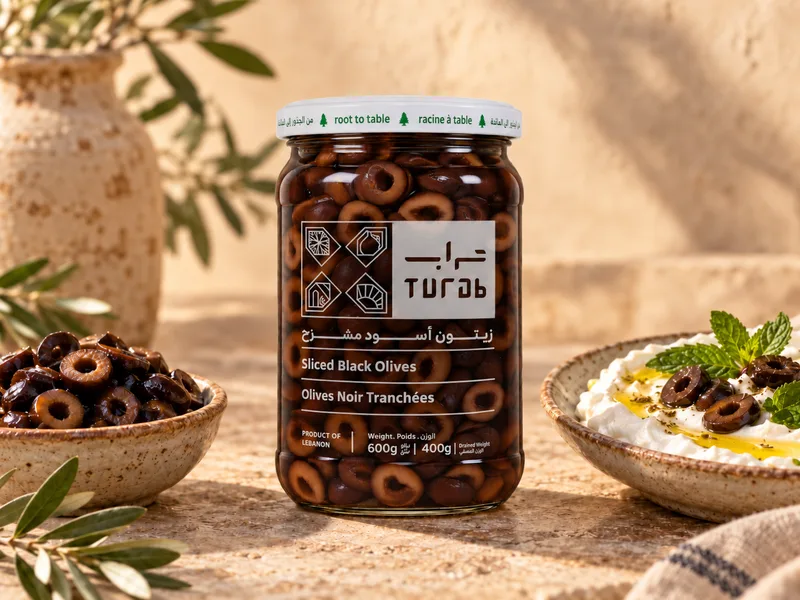 Turab Sliced Black Olives 600g